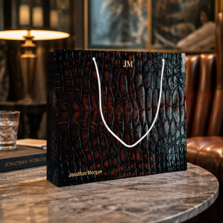 Grand Sac Cadeau Luxury Executive Monogram Premium Leather
