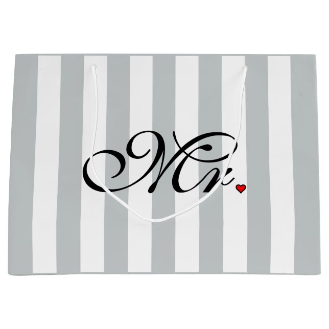 Grand Sac Cadeau M. Husband Groom Cliquez pour Customiser des bande (Devant)
