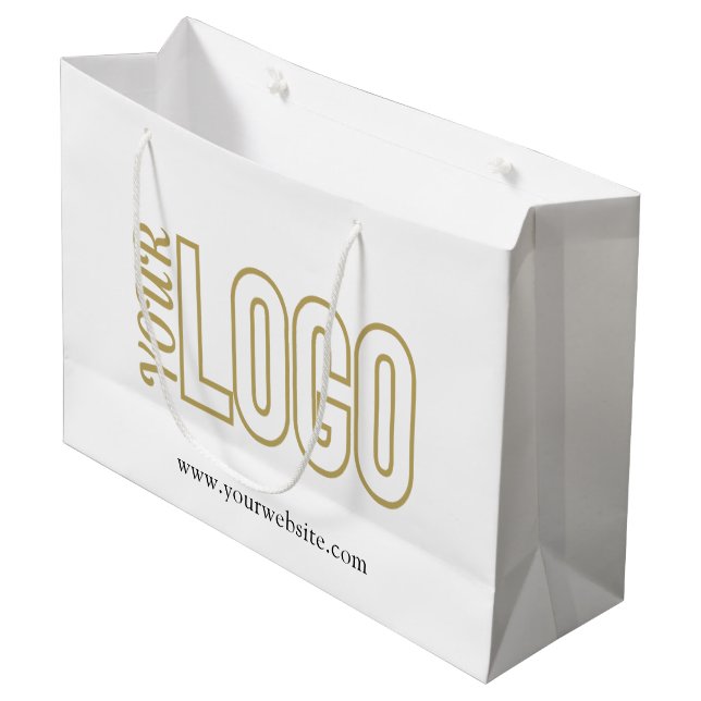 Grand Sac Cadeau Magasin de gros papier customisé avec logo de l'en (Devant Angle)