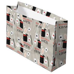 Grand Sac Cadeau Magicien Show Magicien Enfants Anniversaire Nom pe