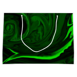 Grand Sac Cadeau malachite vert texture