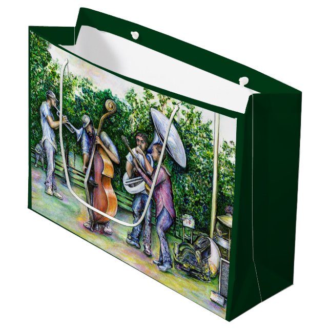 Grand Sac Cadeau Maman ne m'a jamais averti des joueurs tuba (Devant Angle)