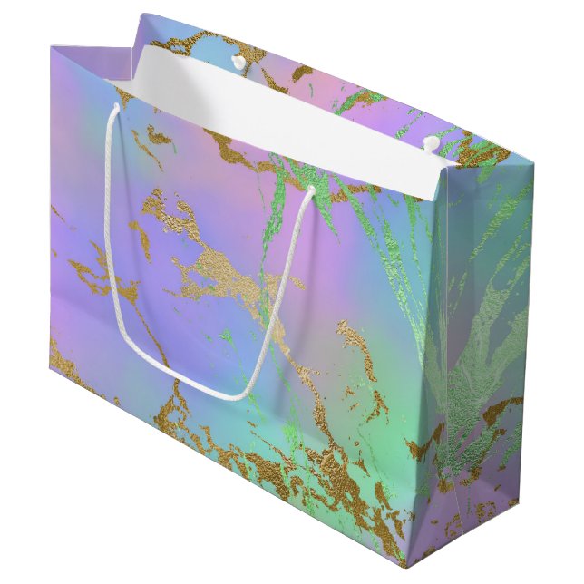 Grand Sac Cadeau Marbre millénaire | Playbow Pastel Ombre (Devant Angle)