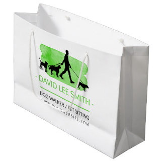 Grand Sac Cadeau Marcheuse de chien / Prise de soin des animaux