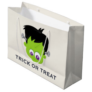 Grand Sac Cadeau Mare Green Frankenstein Monster face Halloween