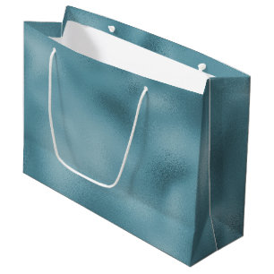 Grand Sac Cadeau Mariage bleu turquoise