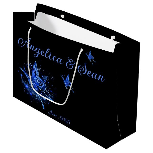 Grand Sac Cadeau Mariage magique lunaire Moth (Devant Angle)