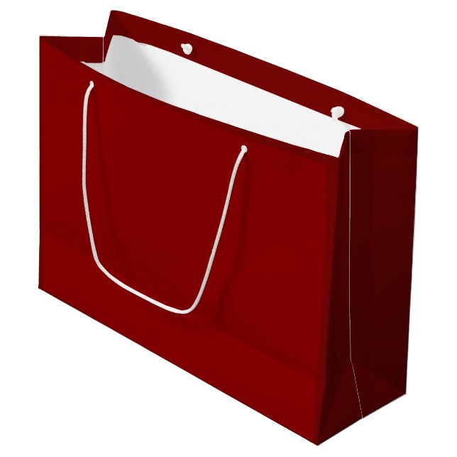 Grand Sac Cadeau Maroon rouge cerise solide (Devant Angle)