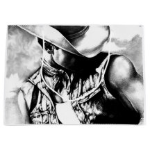 Masculine masculine Cool Cowboy dessin au charbon 