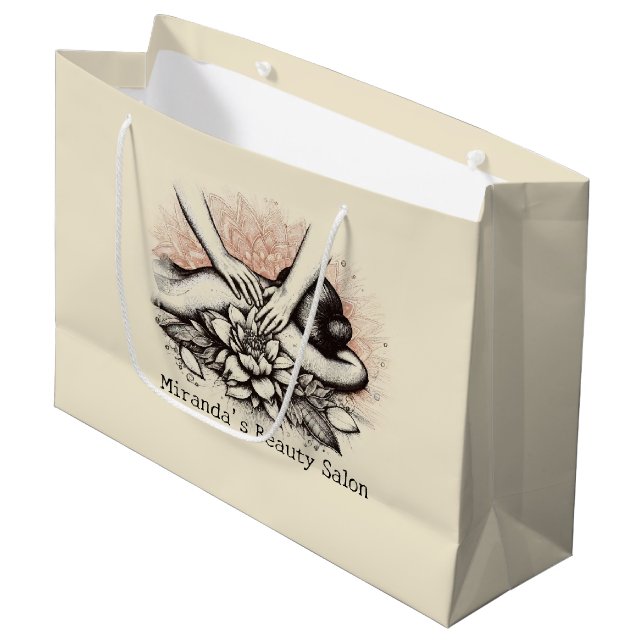 Grand Sac Cadeau Massage Thérapie Guérison Mains Énergie Spa Bien-ê (Devant Angle)