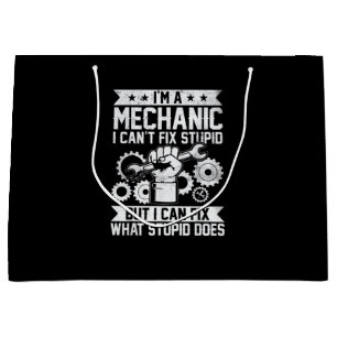 Grand Sac Cadeau Mécanicien automobile drôle Ingénieur Hommes Femme
