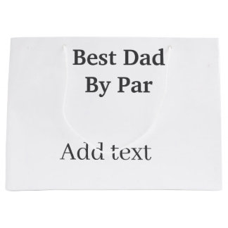Grand Sac Cadeau Meilleur papa par gris noir fête des pères simple