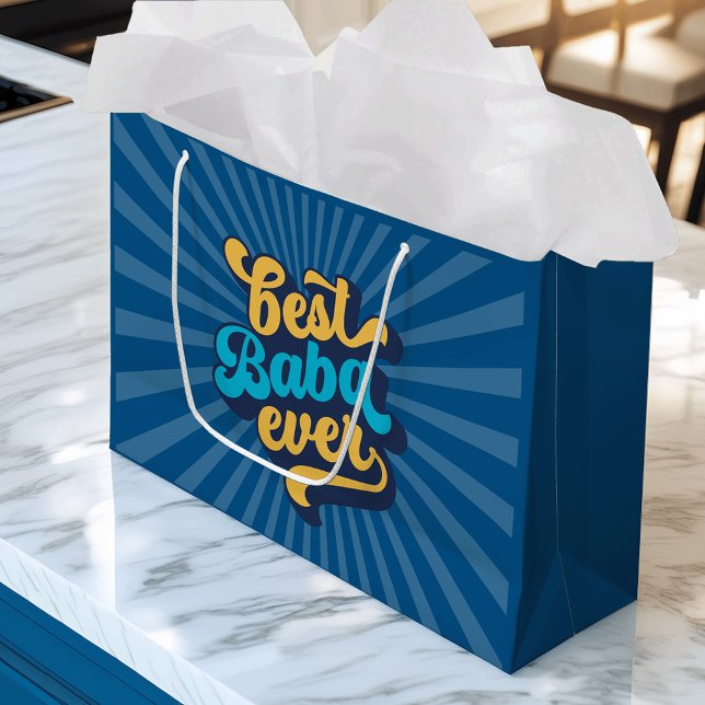 Grand Sac Cadeau Meilleure Fête des pères Baba Ever (Créateur téléchargé)