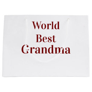 Grand Sac Cadeau Meilleure grand-mère du monde grand-mère grands-pa