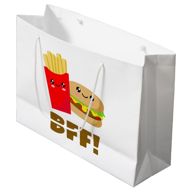 Grand Sac Cadeau Meilleurs amis pour toujours (Devant Angle)