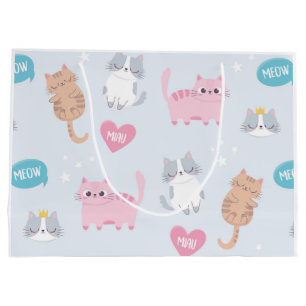Grand Sac Cadeau Meow cat