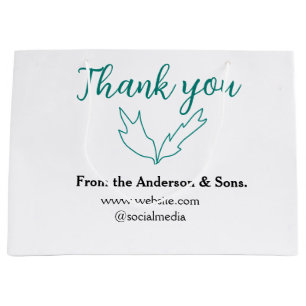 Grand Sac Cadeau Merci pour votre commande nom de la société du sit