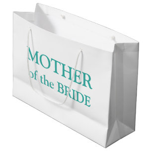 Grand Sac Cadeau Mère de la mariée Aqua White Large Gift Bag