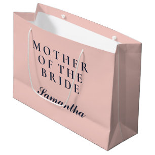 GRAND SAC CADEAU MÈRE SIMPLE DE BRIDE OXFORD BLEU ET ROSE