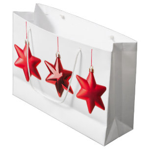 Grand Sac Cadeau Merry Christmas Red Stars decoration