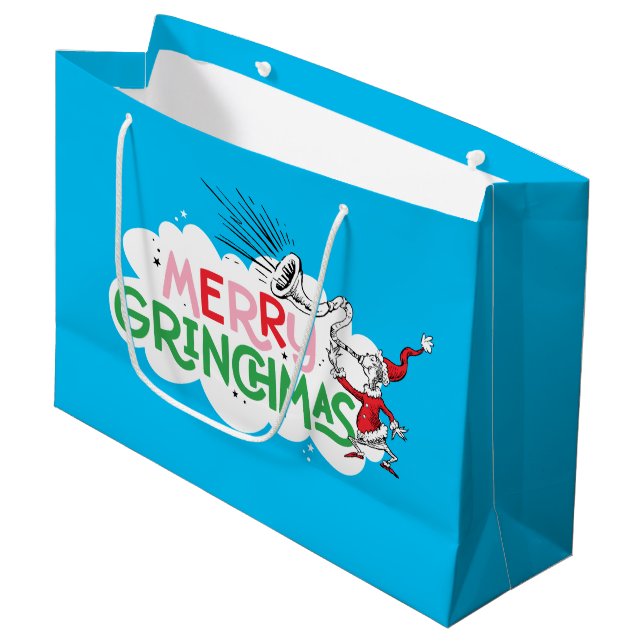 Grand Sac Cadeau Merry Grinchmas Mister Grinch (Devant Angle)