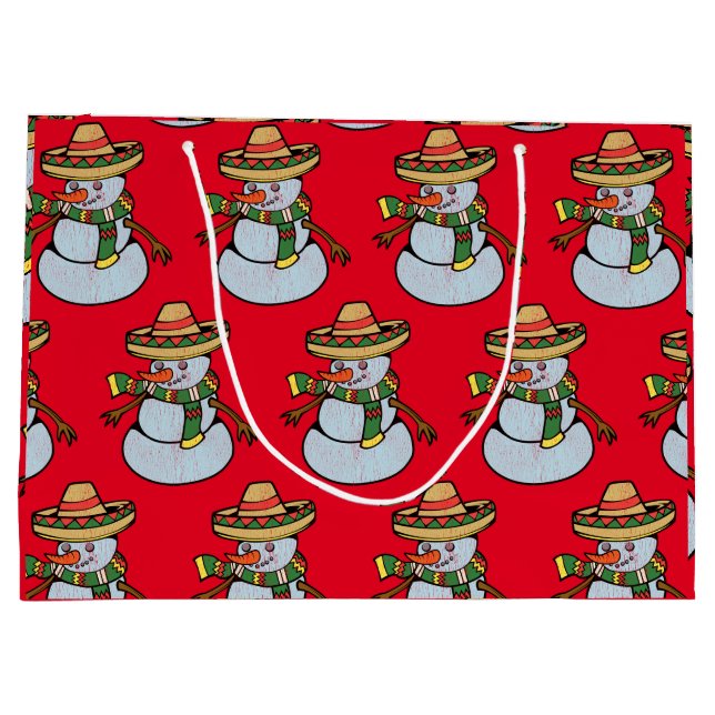 Grand Sac Cadeau Mexique Sombrero Père Noël Thunder_Cove (Dos)