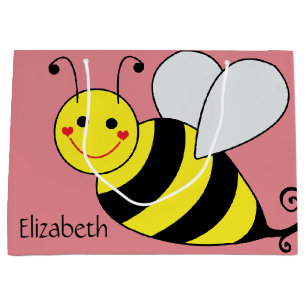 Grand Sac Cadeau Mignon gaffez l'abeille personnalisée