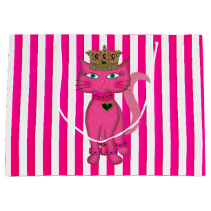 Grand Sac Cadeau Miss Kitty, Parties scintillant rose 3s CADEAU L