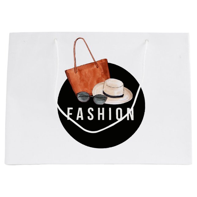 Grand Sac Cadeau Mode aquarelle (Devant)