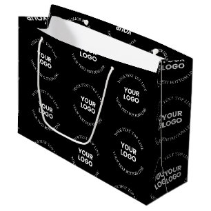 Grand Sac Cadeau Modèle de logo et de texte modifiables faciles à r