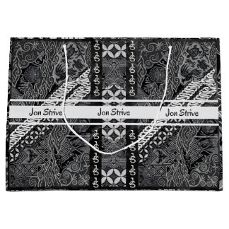 Grand Sac Cadeau Modern BATIK Pattern