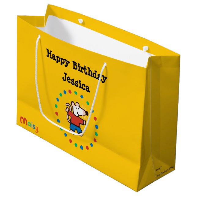 Grand Sac Cadeau Mon anniversaire de Maisy d'ami (Devant Angle)