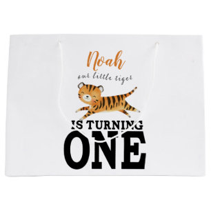 Grand Sac Cadeau Monogramme d'anniversaire personnalisé pour enfant