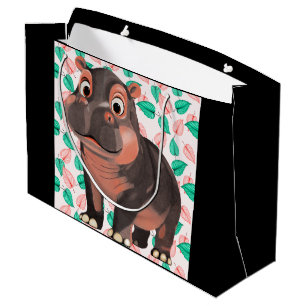Grand Sac Cadeau Moo Deng Hippo