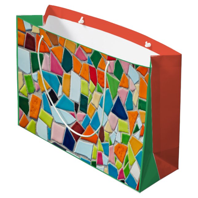 Grand Sac Cadeau Mosaic - (Dos Angle)