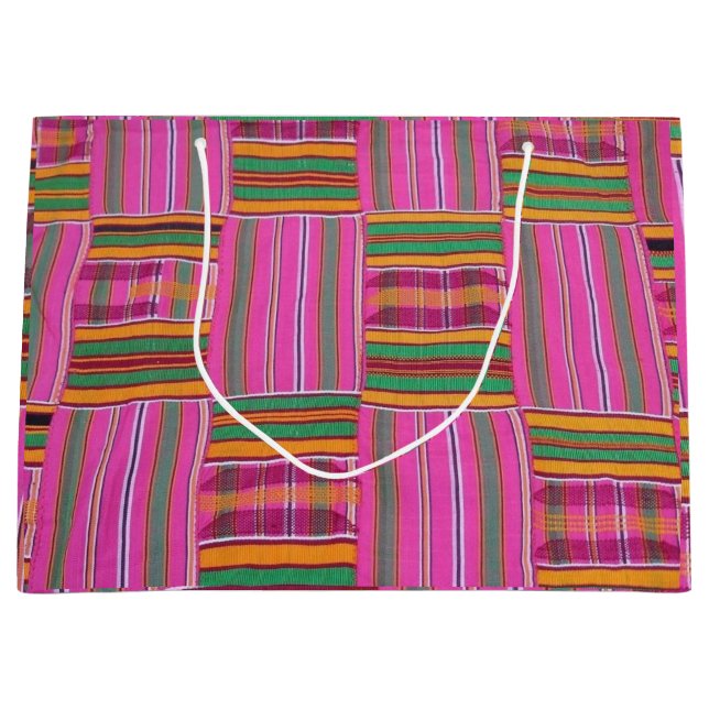 Grand sac cadeau Motif africain (Devant)
