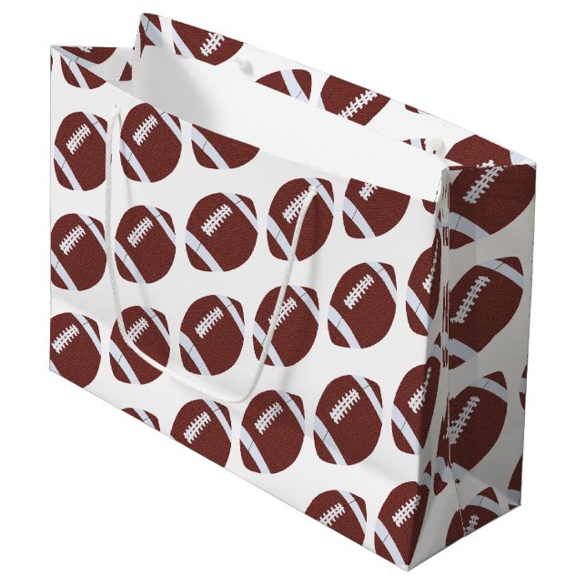 Grand Sac Cadeau Motif américain de football Gridiron Ball (Devant Angle)