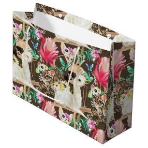 Grand Sac Cadeau Motif animal tropical