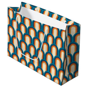 Grand Sac Cadeau Motif arc-en-ciel Arche rétro coloré