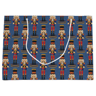 Grand Sac Cadeau Motif bleu de batteur de soldat de jouet de