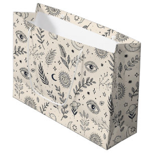 Grand Sac Cadeau Motif botanique céleste (5)