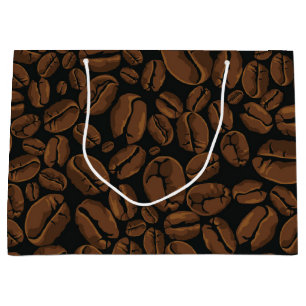 Grand Sac Cadeau Motif café