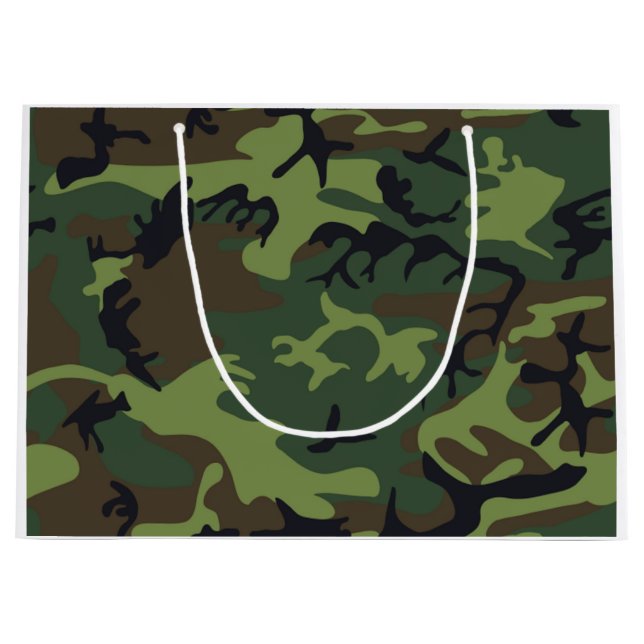 GRAND SAC CADEAU MOTIF CAMOFLAUGE (Devant)