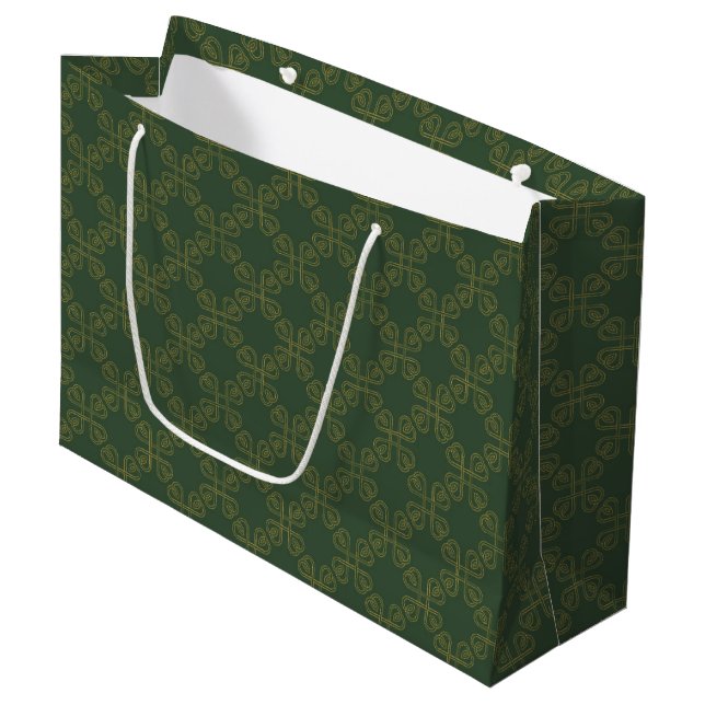 Grand Sac Cadeau Motif celtique de conception (Devant Angle)