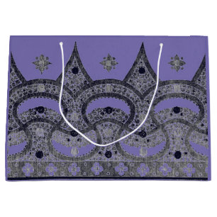 GRAND SAC CADEAU MOTIF CHINOIS DANS UN CADEAU PURPLE