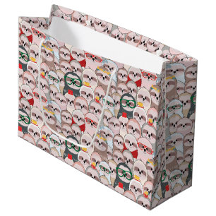 Grand Sac Cadeau Motif comique de paresse