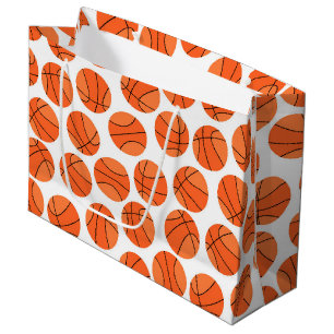 Grand Sac Cadeau motif cool de basket-ball carrelé