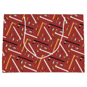 Grand Sac Cadeau Motif de hockey