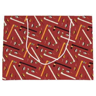 Grand Sac Cadeau Motif de hockey