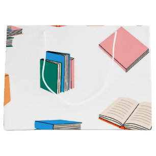 Grand Sac Cadeau Motif de livre